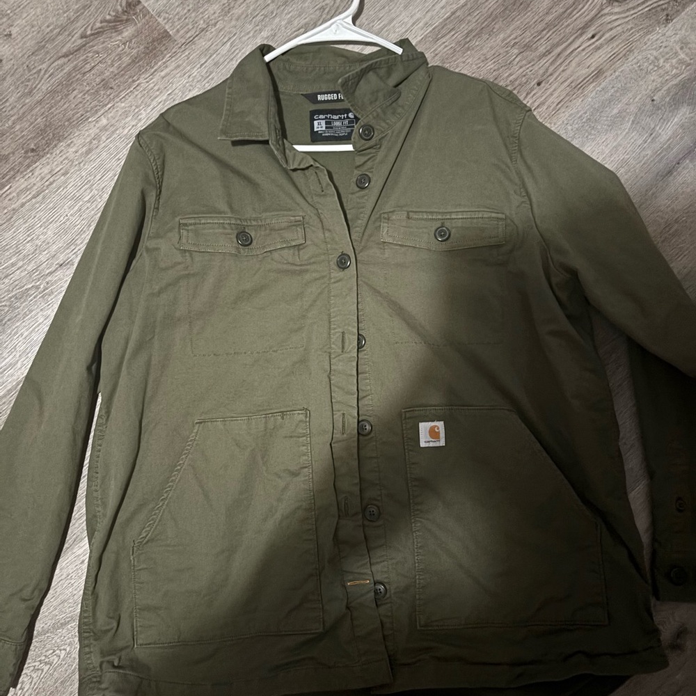 Carhartt Dark Green Rugged Button-Up Shirt